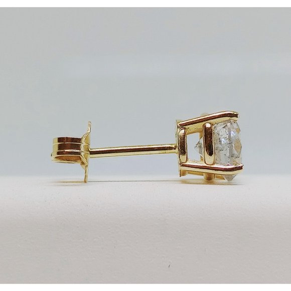 Single 0.55CT REAL GENUINE Diamond Stud Earring 14k SOLID Gold - Picture 5 of 6